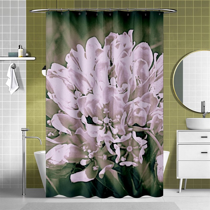 White Flower Shower Curtain 48  x 72  (Small) 