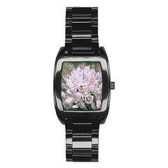 White Flower Stainless Steel Barrel Watch