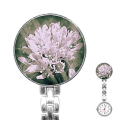 White Flower Stainless Steel Nurses Watch