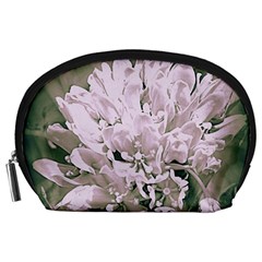 White Flower Accessory Pouches (large) 