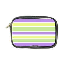 Yellow Purple Green Stripes Coin Purse by BrightVibesDesign