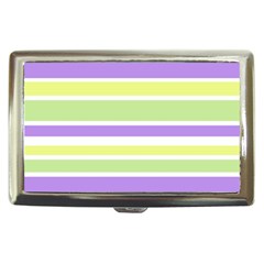 Yellow Purple Green Stripes Cigarette Money Cases by BrightVibesDesign