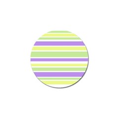 Yellow Purple Green Stripes Golf Ball Marker by BrightVibesDesign