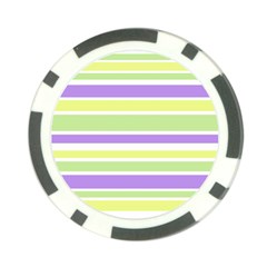 Yellow Purple Green Stripes Poker Chip Card Guards by BrightVibesDesign