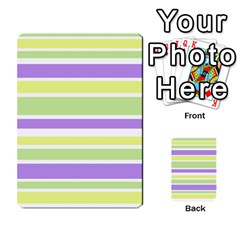 Yellow Purple Green Stripes Multi-purpose Cards (rectangle)  by BrightVibesDesign