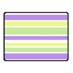 Yellow Purple Green Stripes Fleece Blanket (small)