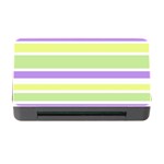 Yellow Purple Green Stripes Memory Card Reader with CF Front