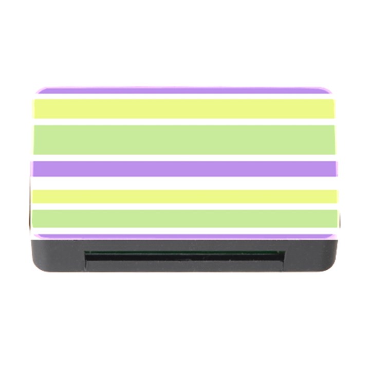 Yellow Purple Green Stripes Memory Card Reader with CF