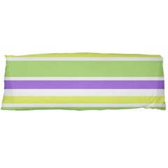 Yellow Purple Green Stripes Body Pillow Case (dakimakura)