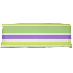 Yellow Purple Green Stripes Body Pillow Case Dakimakura (two Sides)