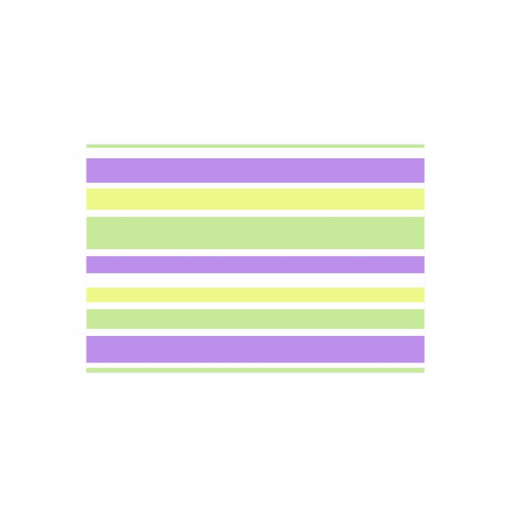 Yellow Purple Green Stripes Satin Wrap