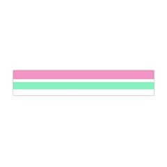 Pink Green Stripes Flano Scarf (mini)