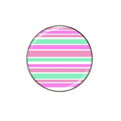 Pink Green Stripes Hat Clip Ball Marker (10 Pack) by BrightVibesDesign