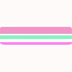 Pink Green Stripes Large Bar Mats