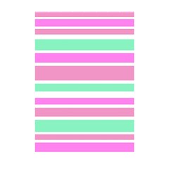 Pink Green Stripes Shower Curtain 48  X 72  (small)  by BrightVibesDesign