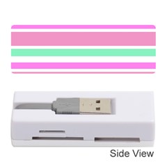 Pink Green Stripes Memory Card Reader (stick) 