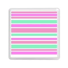 Pink Green Stripes Memory Card Reader (square) 