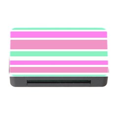 Pink Green Stripes Memory Card Reader With Cf