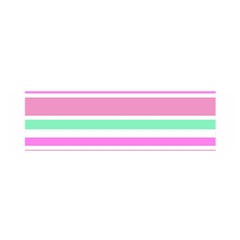 Pink Green Stripes Satin Scarf (oblong)