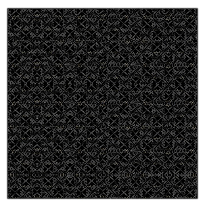 Black Perfect Stitch Large Satin Scarf (Square)