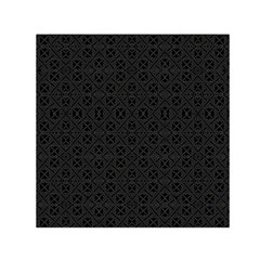 Black Perfect Stitch Small Satin Scarf (square)