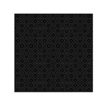 Black Perfect Stitch Small Satin Scarf (Square) Front