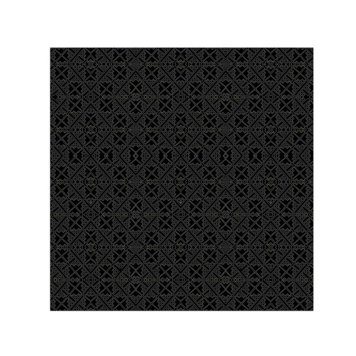 Black Perfect Stitch Small Satin Scarf (Square)