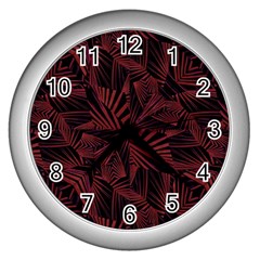 Sharp Tribal Pattern Wall Clocks (silver)  by dflcprints