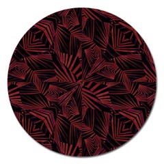 Sharp Tribal Pattern Magnet 5  (round) by dflcprints