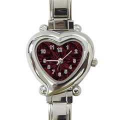 Sharp Tribal Pattern Heart Italian Charm Watch by dflcprints