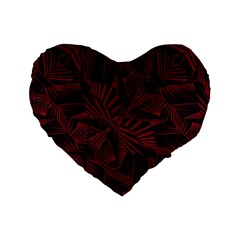 Sharp Tribal Pattern Standard 16  Premium Heart Shape Cushions by dflcprints