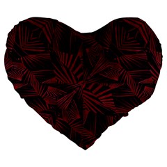 Sharp Tribal Pattern Large 19  Premium Flano Heart Shape Cushions