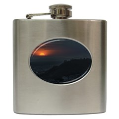 Sunset Scene Landscape Aerial View In Guayaquil From Cerro Del Carmen Hip Flask (6 Oz) by dflcprints