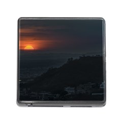 Sunset Scene Landscape Aerial View In Guayaquil From Cerro Del Carmen Memory Card Reader (square) by dflcprints