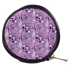 Purple Paisley Doodle Mini Makeup Bags