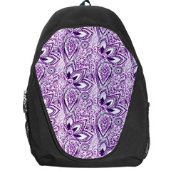 Purple Paisley Doodle Backpack Bag by KirstenStar