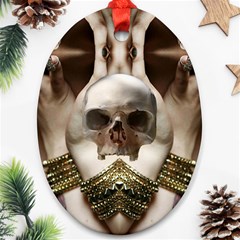 Skull Magic Ornament (oval)  by icarusismartdesigns