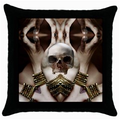 Skull Magic Throw Pillow Case (black) by icarusismartdesigns