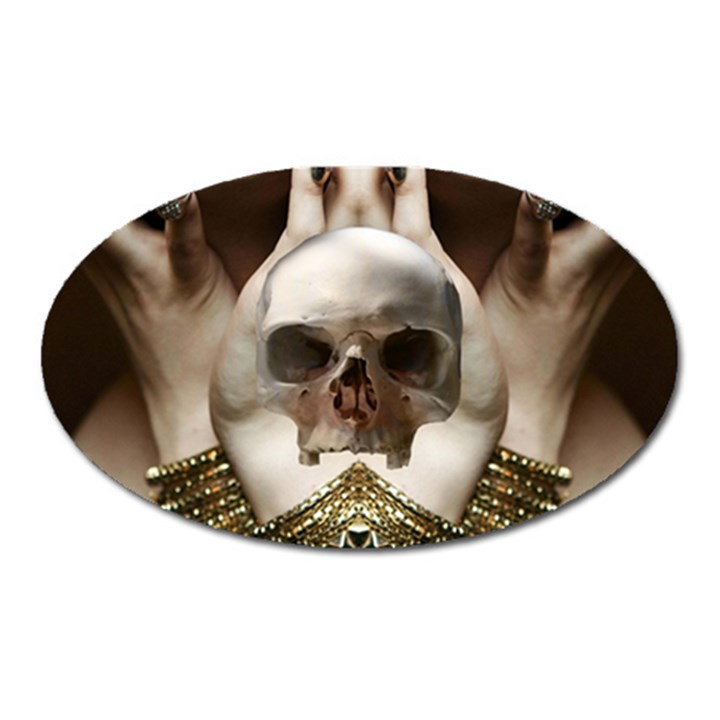 Skull Magic Oval Magnet