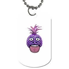 Funny Fruit Face Head Character Dog Tag (two Sides) by dflcprints