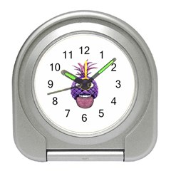 Funny Fruit Face Head Character Travel Alarm Clocks by dflcprints