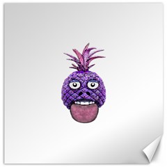 Funny Fruit Face Head Character Canvas 12  X 12   by dflcprints