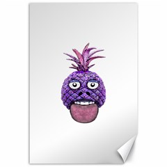 Funny Fruit Face Head Character Canvas 24  X 36  by dflcprints