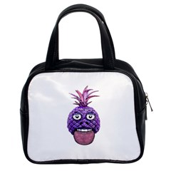 Funny Fruit Face Head Character Classic Handbags (2 Sides) by dflcprints