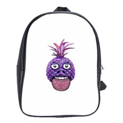 Funny Fruit Face Head Character School Bags(large)  by dflcprints