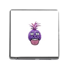 Funny Fruit Face Head Character Memory Card Reader (square) by dflcprints