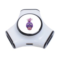 Funny Fruit Face Head Character 3-port Usb Hub by dflcprints