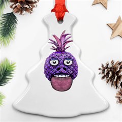 Funny Fruit Face Head Character Christmas Tree Ornament (2 Sides) by dflcprints