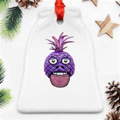 Funny Fruit Face Head Character Bell Ornament (2 Sides)