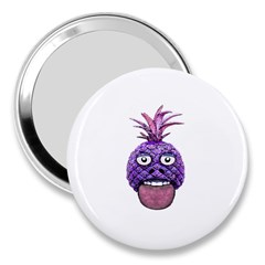 Funny Fruit Face Head Character 3  Handbag Mirrors by dflcprints